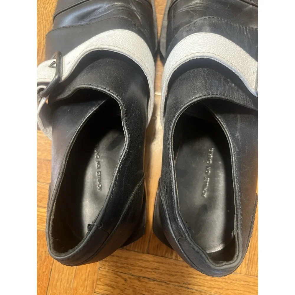 Achilles‎ Ion Gabriel Black Leather Strap Shoes Size 42 Avant-Garde Designer